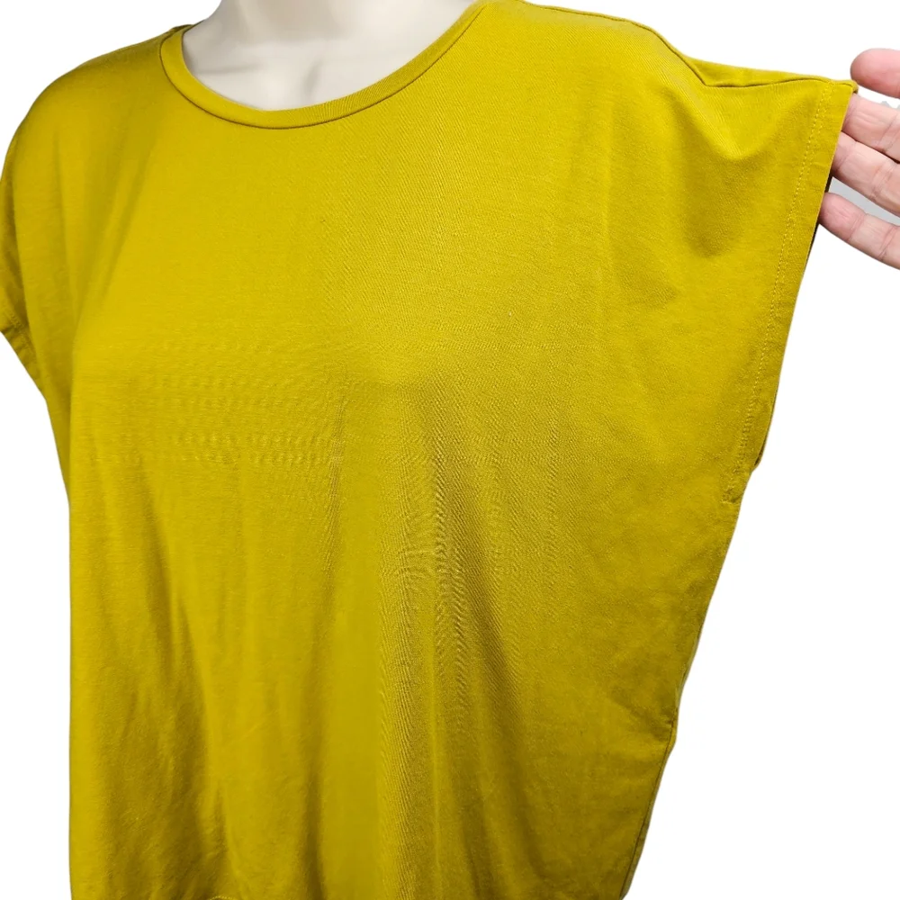 EILEEN FISHER Women’s Chartreuse Tencel Jersey Square Top Size XS - Picture 7 of 9